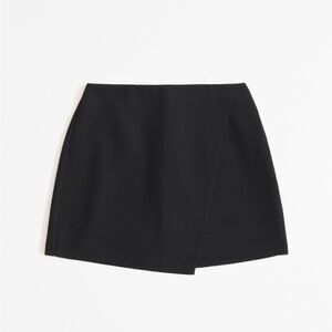 Abercrombie & Fitch Black Asymmetrical Wrap Mini Skirt